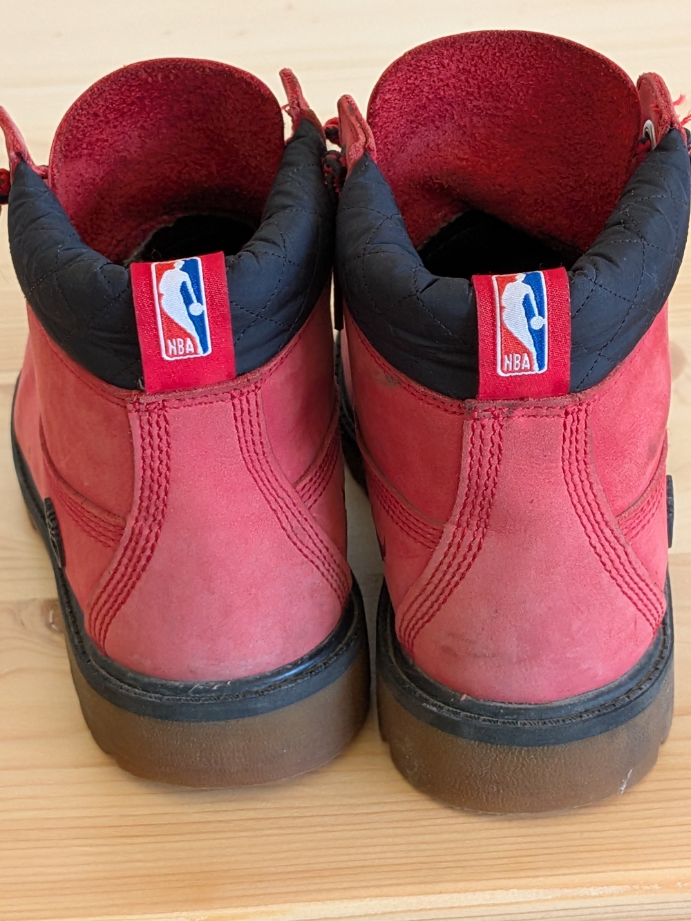 Timberland Red Kids Lace-Up Boots with Embossed Logo - Picture 10 of 10